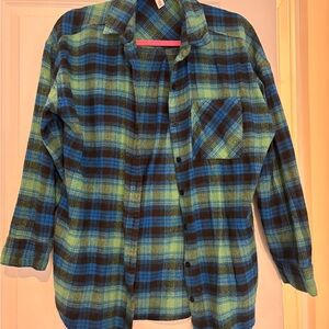 BP Blue and Green Plaid Shirt